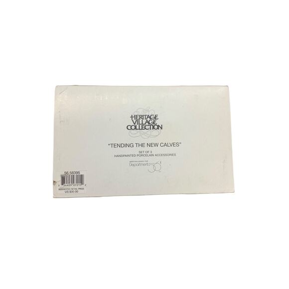 Dept. 56 Dickens Village Tending The New Calves 58395 In Box Retired - Picture 2 of 8